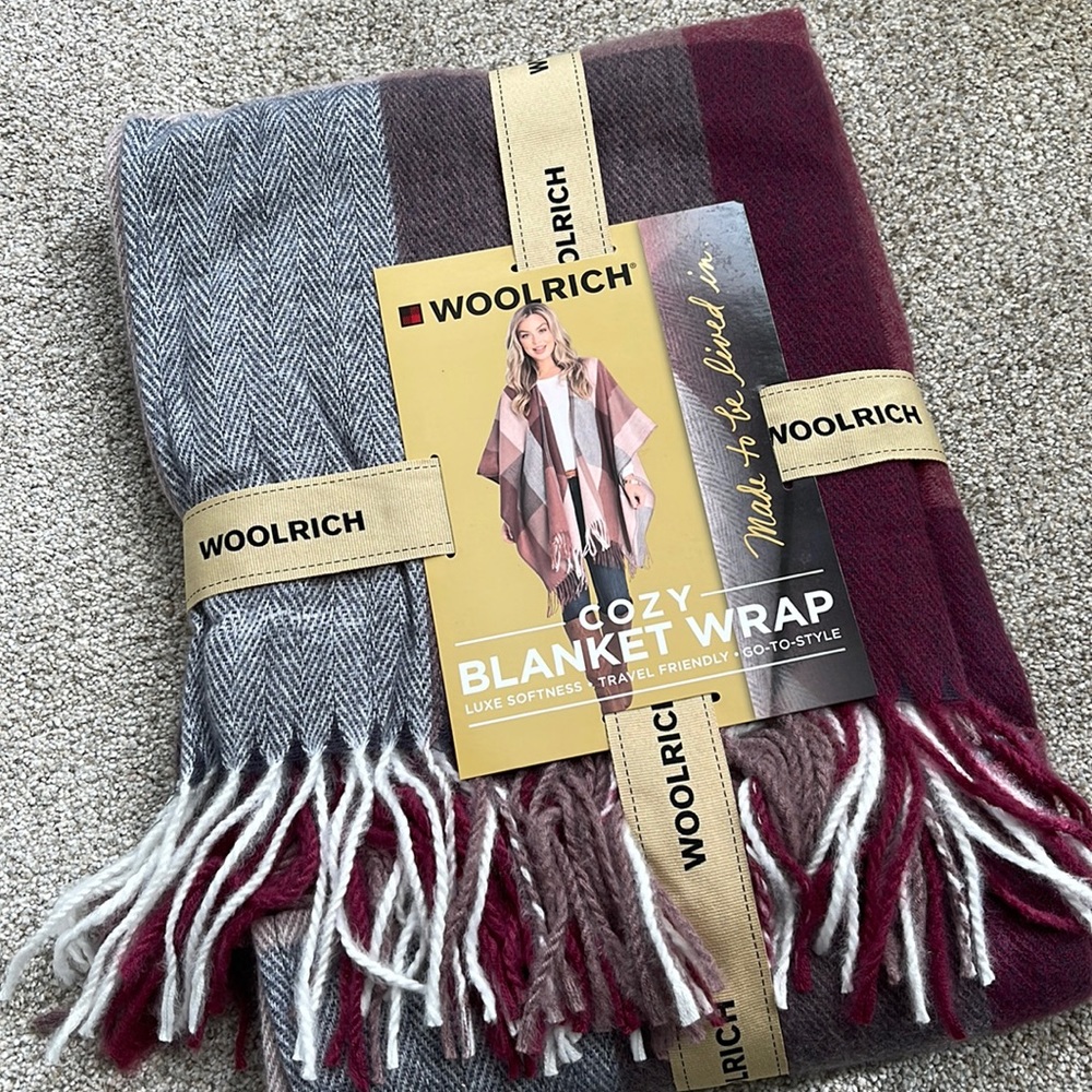 New Woolrich blanket wrap
